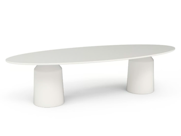 SIANA - Oval fiberglass garden table by GANSK