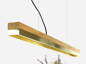 [C1o] BRASS - Dimmable LED Pendant Light (L 122cm) by GANTlights