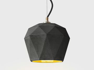 [T3] DARK - Cement pendant lamp by GANTlights