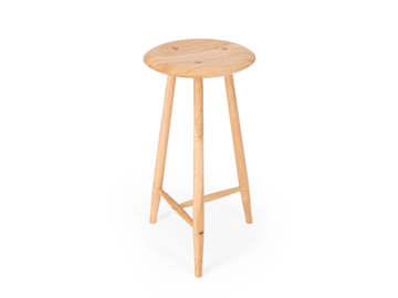 BLANC - Oak counter stool with footrest by GAZZDA