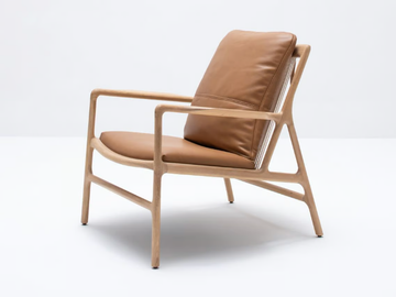 DEDO - Oak easy chair with armrests by GAZZDA