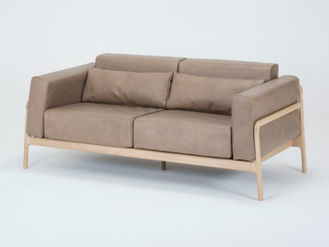 FAWN - 2 seater leather sofa by GAZZDA