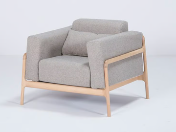 FAWN - Fabric armchair with armrests by GAZZDA