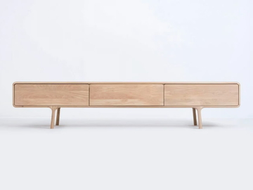 FAWN - Low oak TV cabinet with drawers by GAZZDA