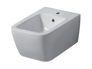 ICON SQUARE - Wall-hung Vitreous China bidet with overflow by Geberit