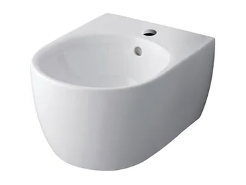 ICON - Wall-hung Vitreous China bidet with overflow by Geberit