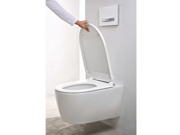 ONE - Wall-hung ceramic toilet by Geberit
