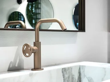 TIBÒ - Countertop single handle washbasin mixer without waste by GEDA