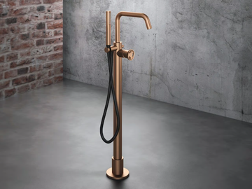 TIBÒ - Floor standing bathtub tap with hand shower by GEDA