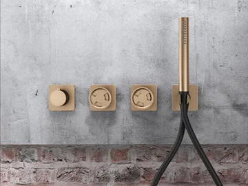 TIBÒ - Recessed shower mixer with hand shower by GEDA
