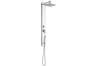 STYLE 00 - Wall-mounted Glass and Stainless Steel shower panel with hand shower by GEDY
