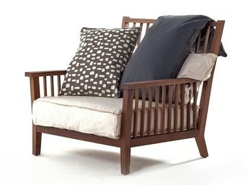 GRAY 01 - Wooden armchair with armrests by Gervasoni