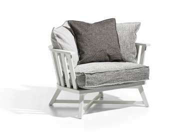 GRAY 07 - Fabric armchair with armrests by Gervasoni