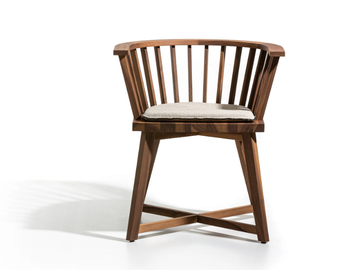 GRAY 24 - Wooden chair with armrests by Gervasoni