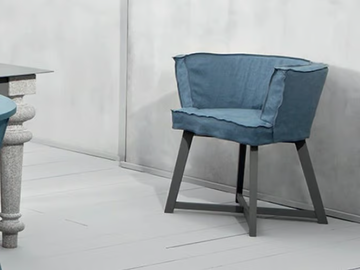 GRAY 27 - Fabric easy chair with armrests by Gervasoni
