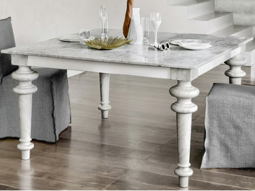 GRAY 32 - Square Carrara marble dining table by Gervasoni