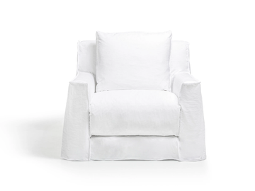 LOLL 01 - Fabric armchair with removable cover with armrests by Gervasoni