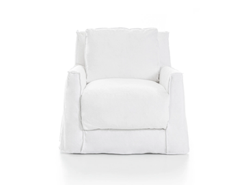 LOLL 05 - Fabric armchair with removable cover with armrests by Gervasoni