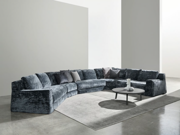 LOLL COMP. 11 - Sectional curved fabric sofa by Gervasoni