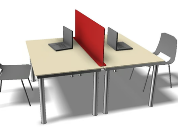 Antibacterial HPL partition - HPL desktop partition by GES Group