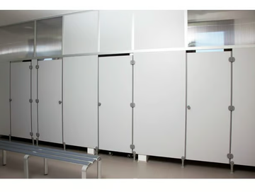 MODULAR WALL SERIE GD/S - HPL toilet partition by GES Group