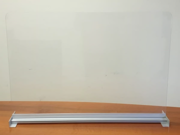 Transparent plexiglass partition - Plexiglass desktop barrier by GES Group