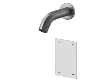 FLESSA - Wall-mounted electronic stainless steel washbasin tap by Gessi