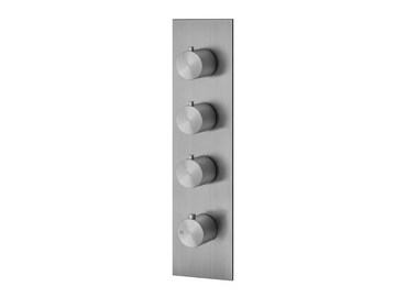 GESSI 316 - 4 hole metal shower mixer with plate by Gessi