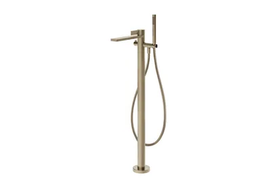 INVERSO RIGATO - Floor standing chromed brass bathtub mixer by Gessi