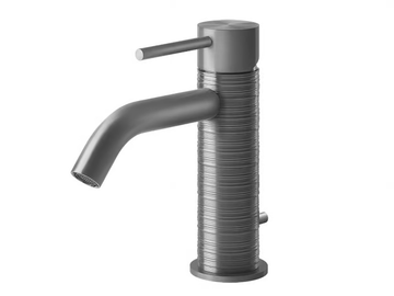 TRAME - Countertop stainless steel washbasin mixer with pop up waste by Gessi