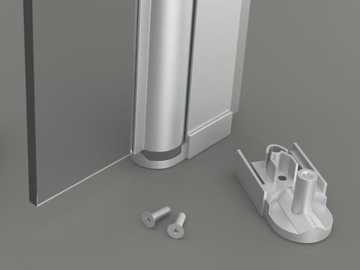 SHP01 - Anodized aluminium Shower door hinge by GH ITALY