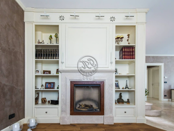 Fireplace 14 - Wall-mounted natural stone fireplace by GH LAZZERINI