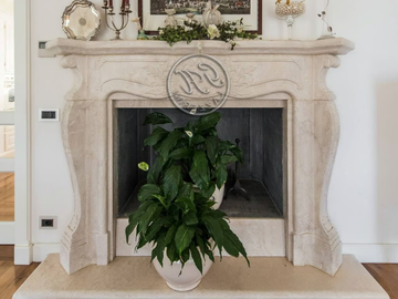 Fireplace 15 - Wall-mounted natural stone fireplace by GH LAZZERINI
