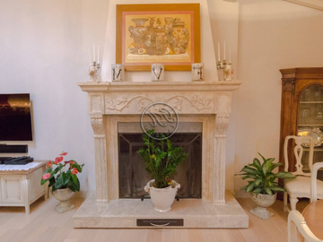Fireplace 2 - Wall-mounted natural stone fireplace by GH LAZZERINI