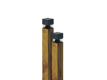 MINIQUADRO DARK WOOD - LED aluminium bollard light by Ghidini Lighting