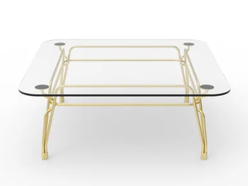 BOTANY - Square crystal coffee table by GHIDINI1961