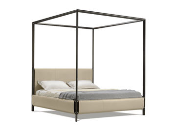 FRAME - Tanned leather double bed by GHIDINI1961