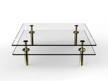LEGS - Square crystal coffee table by GHIDINI1961