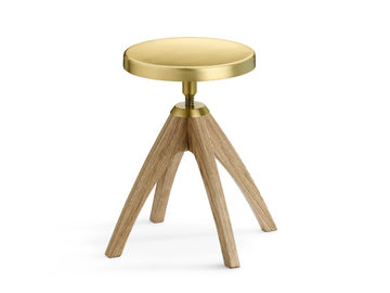 LEPORELLO - Brass stool height-adjustable by GHIDINI1961
