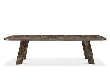 NATIVE - Rectangular Dark Emperador marble table by GHIDINI1961
