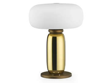 ONE ON ONE - Brass and frosted glass table lamp by GHIDINI1961