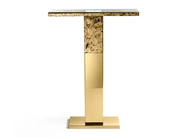PORTO - With light stainless steel console table by GHIDINI1961