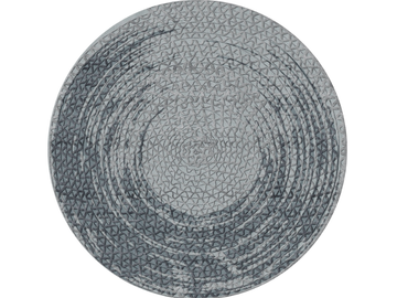 TRIPLE WAVES - Patterned round rug in New Zealand wool and Tencel by GHIDINI1961