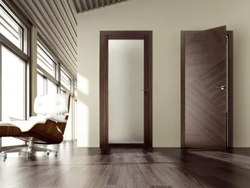 RIO CANALETTO - Hinged wooden door by Ghizzi & Benatti