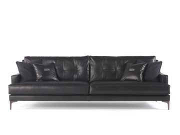 CLARK_2.0 - 3 seater tufted leather sofa by Gianfranco Ferré Home