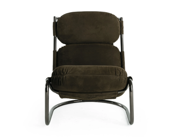 COLUMBUS - Cantilever nabuk armchair by Gianfranco Ferré Home
