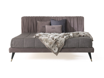 HIGHLANDER - Upholstered leather bed by Gianfranco Ferré Home