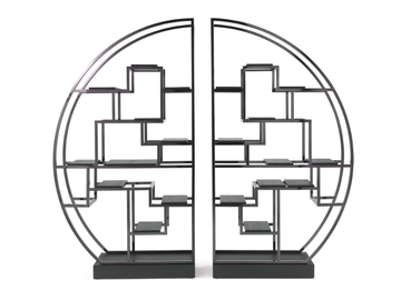 PSYCO - Open double-sided brass bookcase by Gianfranco Ferré Home