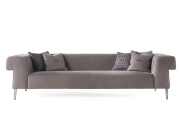 SOHO - 3 seater leather sofa by Gianfranco Ferré Home