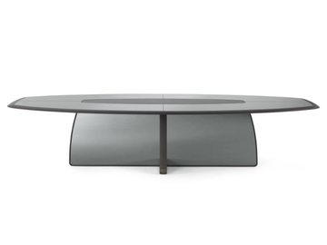 WYNWOOD - Rectangular wood and glass table by Gianfranco Ferré Home